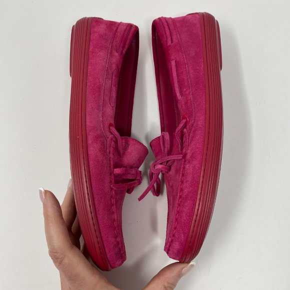 tod's suede slip on loafers moccasins - Picture 4 of 9